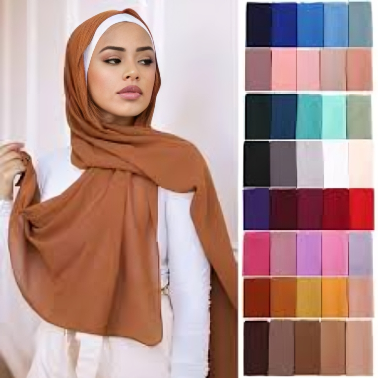 Plain Chiffon Goergette Hijab Staller